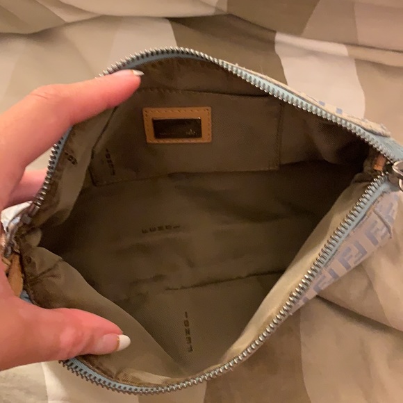 RARE Vintage Baby Blue Fendi Zucca Mini Bag! - Picture 5 of 10